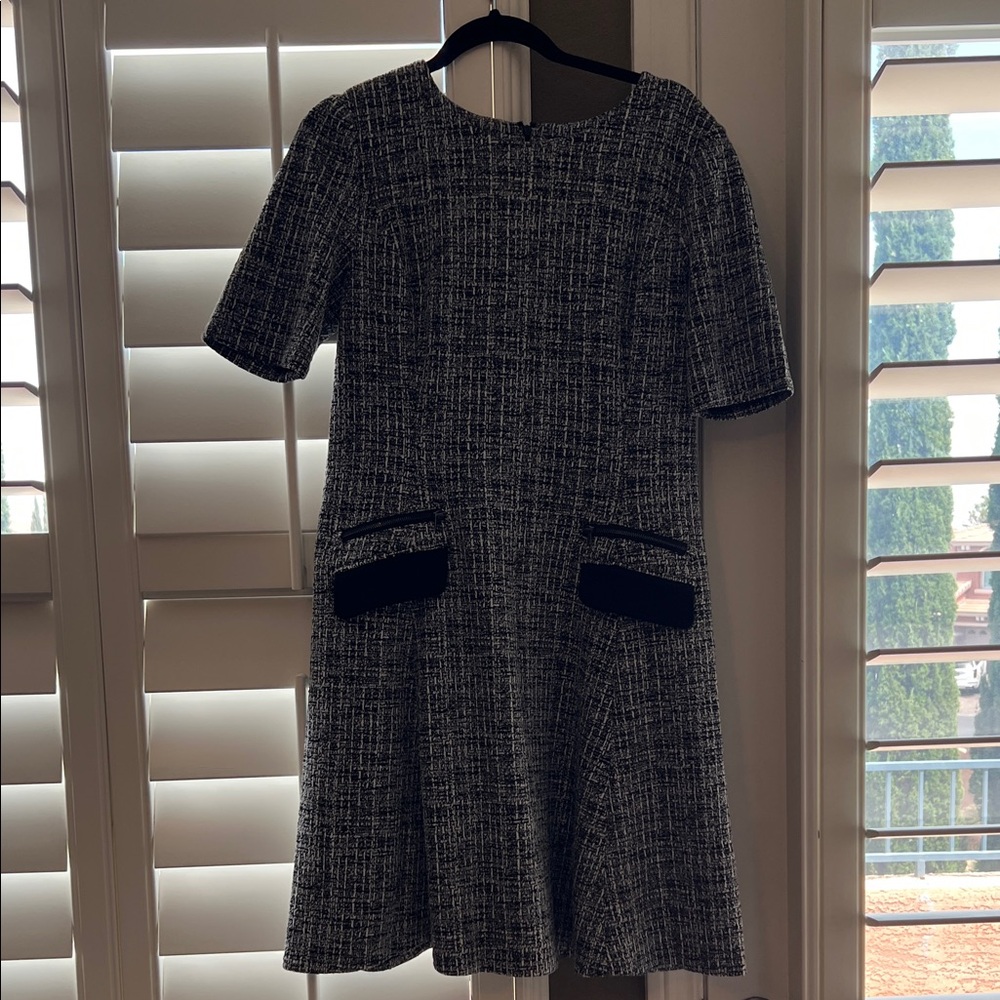 DKNY Black and White Tweed dress